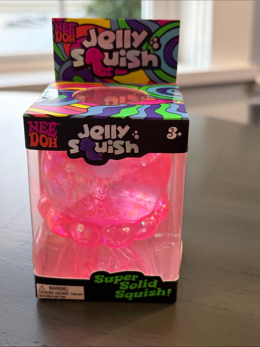 NEE DOH JELLY FISH 
Super Solid Squishy Toy - Pink